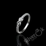 Каблучка Нескінченність з доріжкою фіанітів А-81764 (Родована)
