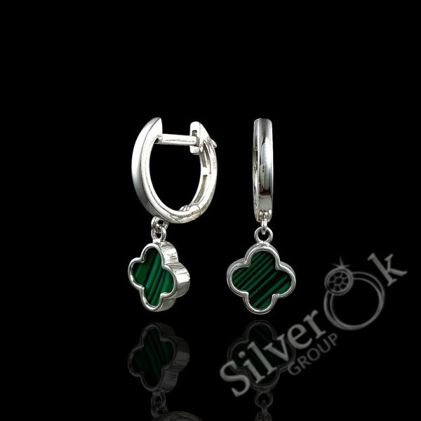 Сережки з Конюшиною 40056/1 (Родовані) - Зображення 1