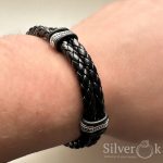 Шкіряний чоловічий браслет А-75196 - Зображення 2