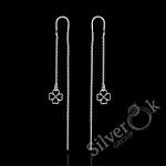 Сережки протяжки з Конюшиною 40048 (Родовані)