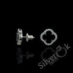 Сережки Конюшина з Оніксом 40082 (Родовані)