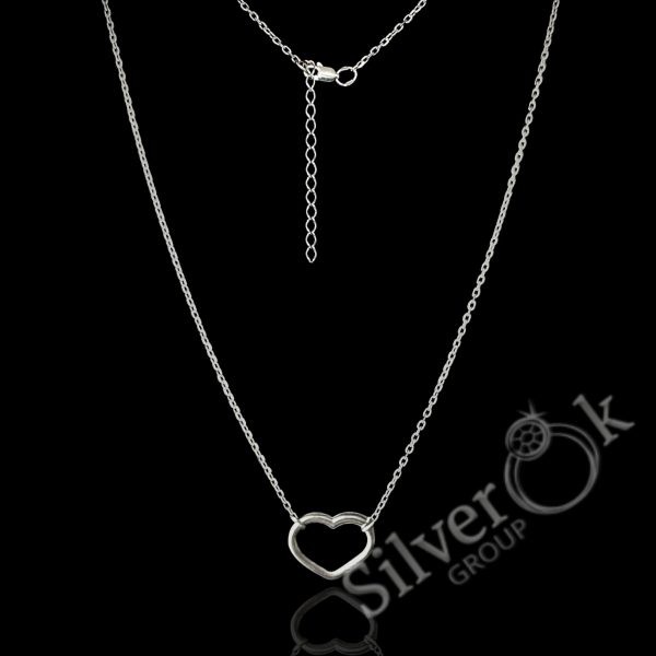 Кольє з Серцем А-86091 (Родоване) - Зображення 1