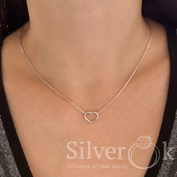 Кольє з Серцем А-86091 (Родоване) - Зображення 2