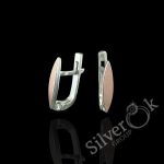 Сережки Анастасія з золотою пластиною 2884/1зол