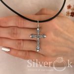 Хрестик з фіанітами 35013 - Зображення 2