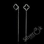 Сережки протяжки Конюшина 40083 (Родовані)