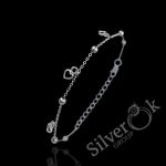 Браслет з підвісками Сердечками А-75300 (Родований)