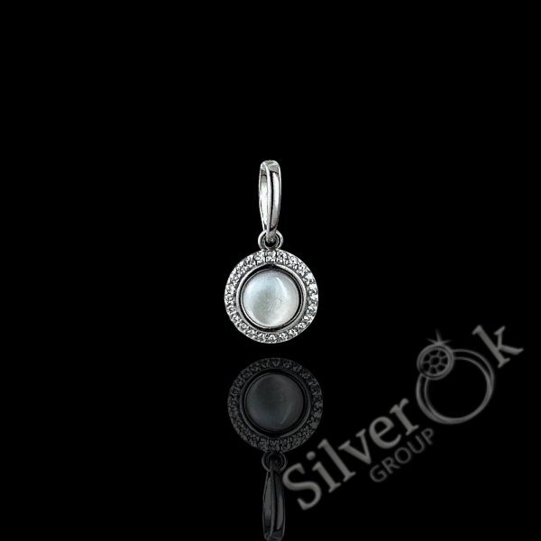 Кругла підвіска з Перламутром А-89114 (Родована) - Зображення 1