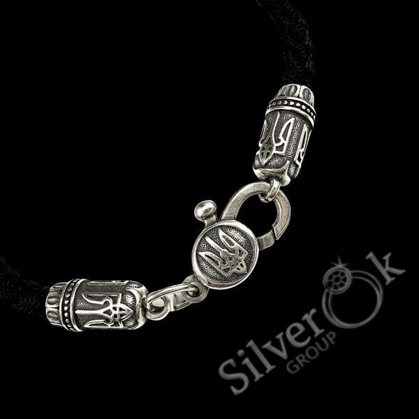 Браслет шовковий з Тризубом 471.32/17 - Зображення 2