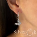 Сережки Метелик А-82079 (Родовані) - Зображення 2