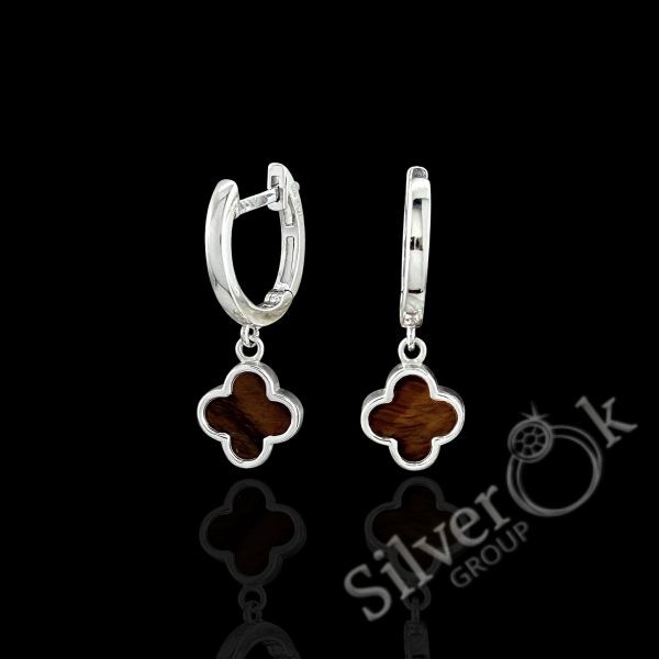 Сережки з Конюшиною 40056/5 (Родовані) - Зображення 1