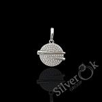 Кругла підвіска з фіанітами А-89055 (Родована)