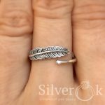 Ніжна каблучка з Пером А-81744 - Зображення 2