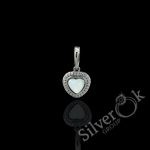 Підвіска Серце з Перламутром А-89113 (Родований)