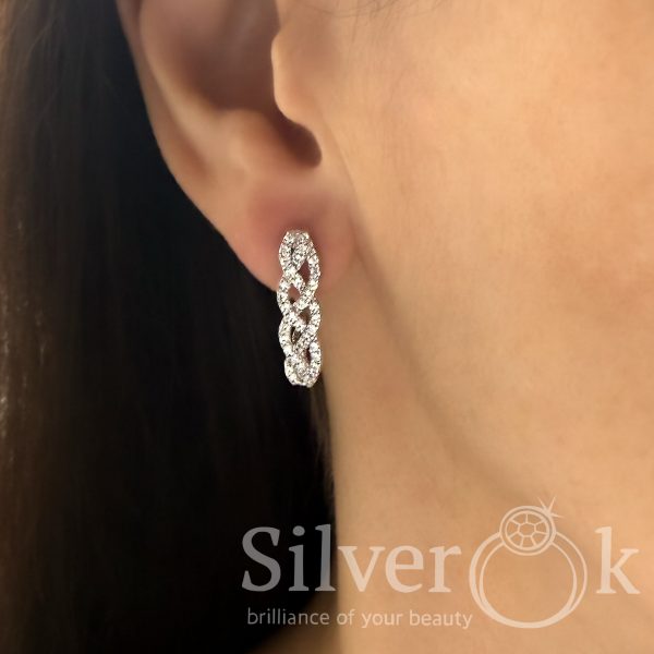 Сережки Косичка 7037р (Родовані) - Зображення 2