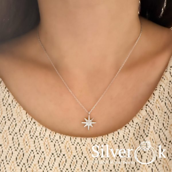 Кольє Зірка А-86031 (Родоване) - Зображення 2