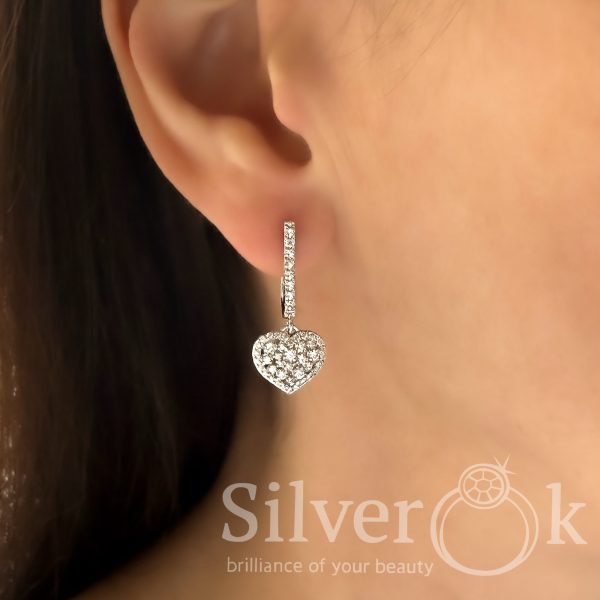 Сережки з Серцем 7043.1 (Родовані) - Зображення 2