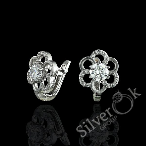 Сережки Квітка 7154р (Родовані) - Зображення 1