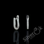 Сережки з доріжкою фіанітів 7184р (Родовані)