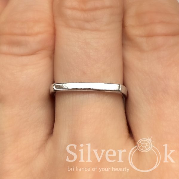 Квадратна каблучка А-81658 (Родована) - Зображення 2