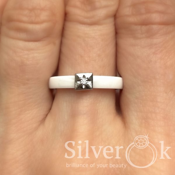 Керамічна каблучка С1054 (Родована) - Зображення 2