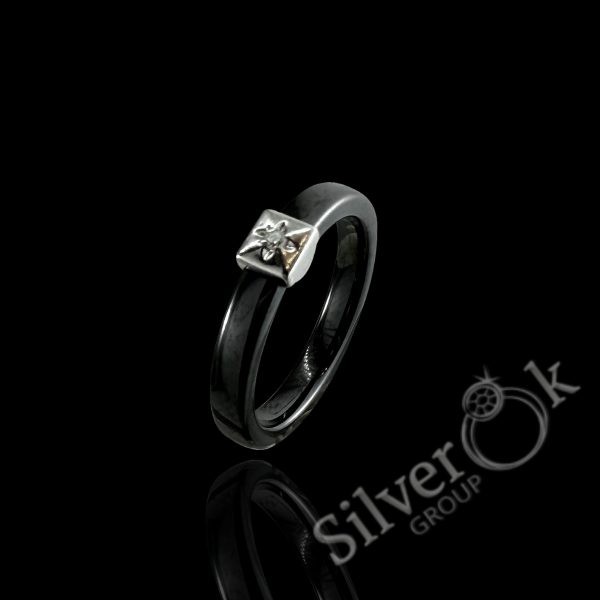 Керамічна каблучка С1054 (Родована) - Зображення 1